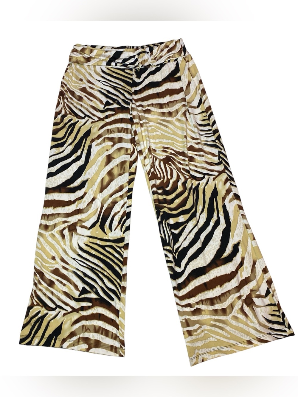 Robert Louis Zebra Print Wide-Leg Pants